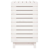 Cesto per Bucato Bianco 88,5x44x76 cm Legno Massello Pino