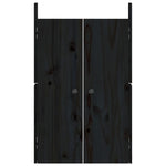 Ante da Cucina da Esterno Nere 50x9x82 cm Legno Massello di Pino
