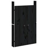 Ante da Cucina da Esterno MEPPEL 2pz Nere 50x9x82cm Legno Massello di Pino