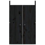 Ante da Cucina da Esterno MEPPEL 2pz Nere 50x9x82cm Legno Massello di Pino