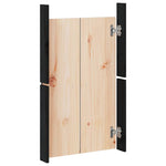 Ante da Cucina da Esterno 2pz Nere 50x9x82cm Legno Massello di Pino