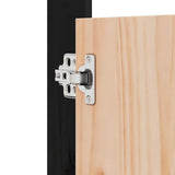 Ante da Cucina da Esterno MEPPEL 2pz Nere 50x9x82cm Legno Massello di Pino