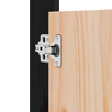 Ante da Cucina da Esterno 2pz Nere 50x9x82cm Legno Massello di Pino