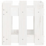 Fioriera Giardino a Recinzione Bianco 30x30x30 cm Massello Pino