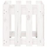 Fioriera Giardino a Recinzione Bianco 40x40x40 cm Massello Pino