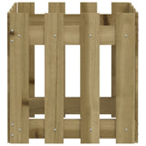 Fioriera Giardino a Recinzione 40x40x40Pino Massello Impregnato