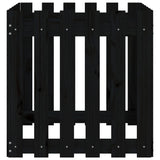 Fioriera Giardino a Recinzione Nera 60x60x60 cm Massello Pino