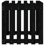 Fioriera Giardino a Recinzione Nera 60x60x60 cm Massello Pino