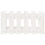 Fioriera Giardino a Recinzione Bianco 60x30x30 cm Massello Pino