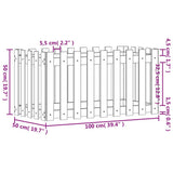 Fioriera Rialzata Giardino Recinzione 100x50x50cm Legno Douglas