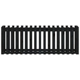 Fioriera Giardino a Recinzione Nera 200x50x70cm Massello Pino