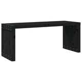 Panca Giardino Estensibile Nera 212,5x40,5x45cm Massello Pino