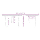 Luci di Natale a forma di ghiacciolo 200 LED Bianco freddo 20 m Acrilico PVC