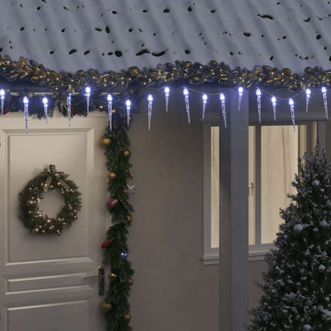 Luci di Natale a forma di ghiacciolo 200 LED Bianco freddo 20 m Acrilico PVC
