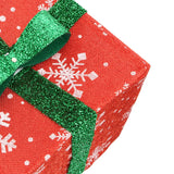 Pacchi di Natale Illuminati 3 pz 64 LED Bianco Caldo