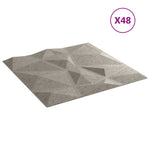 Pannelli Murali 48 pz Grigio Cemento 50x50cm XPS 12 m Diamante