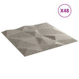 Pannelli Murali 48 pz Grigio Cemento 50x50cm XPS 12 m Diamante