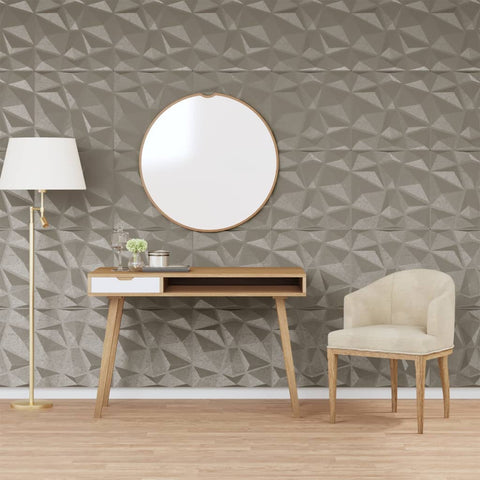 Pannelli Murali 48 pz Grigio Cemento 50x50cm XPS 12 m Diamante