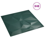 Pannelli Murali 48 pz Verdi 50x50 cm XPS 12 m Diamante