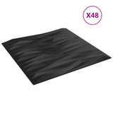 Pannelli Murali 48 pz Neri 50x50 cm XPS 12 m Pietra