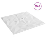 Pannelli Murali 48 pz Bianchi 50x50 cm XPS 12 m Ametista