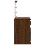Toeletta con Luci LED Rovere Marrone 90x42x132,5 cm