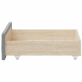 Cassetti da Letto 2pz Grigio Chiaro Legno truciolato e Tessuto