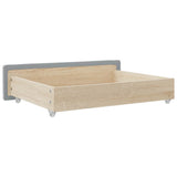 Cassetti da Letto 2pz Grigio Chiaro Legno truciolato e Tessuto