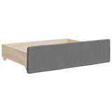 Cassetti da Letto 2pz Grigio Scuro Legno truciolato e Tessuto