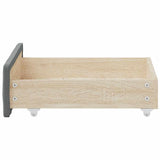 Cassetti da Letto 2pz Grigio Scuro Legno truciolato e Tessuto