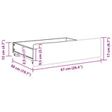 Cassetti da Letto 2pz Grigio Scuro Legno truciolato e Tessuto