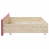Cassetti da Letto 2pz Rosa in Legno truciolato e Velluto
