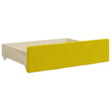 Cassetti da Letto 2pz Gialli in Legno truciolato e Velluto
