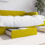 Cassetti da Letto 2pz Gialli in Legno truciolato e Velluto