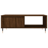 Tavolino da Salotto Rovere Marrone 90x60x35cm Legno truciolato