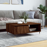 Tavolino da Salotto Rovere Marrone 90x60x35cm Legno truciolato