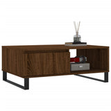 Tavolino da Salotto Rovere Marrone 90x60x35cm Legno truciolato