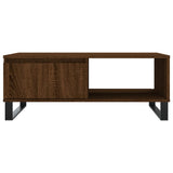 Tavolino da Salotto Rovere Marrone 90x60x35cm Legno truciolato