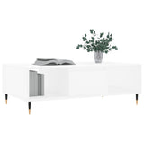 Tavolino da Salotto Bianco 104x60x35 cm in Legno truciolato