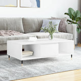 Tavolino da Salotto Bianco 104x60x35 cm in Legno truciolato