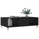 Tavolino da Salotto Nero 104x60x35 cm in Legno truciolato