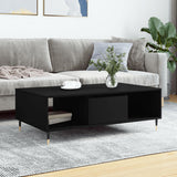 Tavolino da Salotto Nero 104x60x35 cm in Legno truciolato