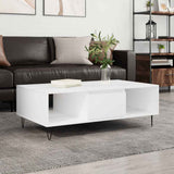 Tavolino da Salotto Bianco 104x60x35 cm in Legno truciolato