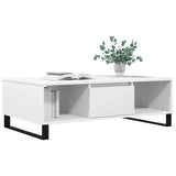 Tavolino da Salotto Bianco 104x60x35 cm in Legno truciolato