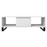 Tavolino da Salotto Bianco 104x60x35 cm in Legno truciolato