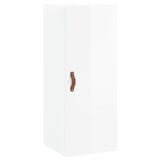 Mobile a Parete Bianco Lucido 34,5x34x90 cm