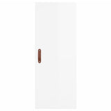 Mobile a Parete Bianco Lucido 34,5x34x90 cm