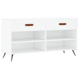Panca Porta Scarpe Bianca 102x35x55 cm in Legno truciolato