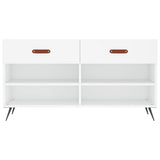 Panca Porta Scarpe Bianca 102x35x55 cm in Legno truciolato