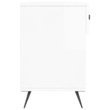 Panca Porta Scarpe Bianco Lucido 102x35x55 cm Legno truciolato